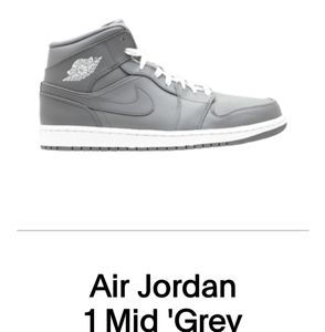 Air Jordan 1 Mid "Grey White"